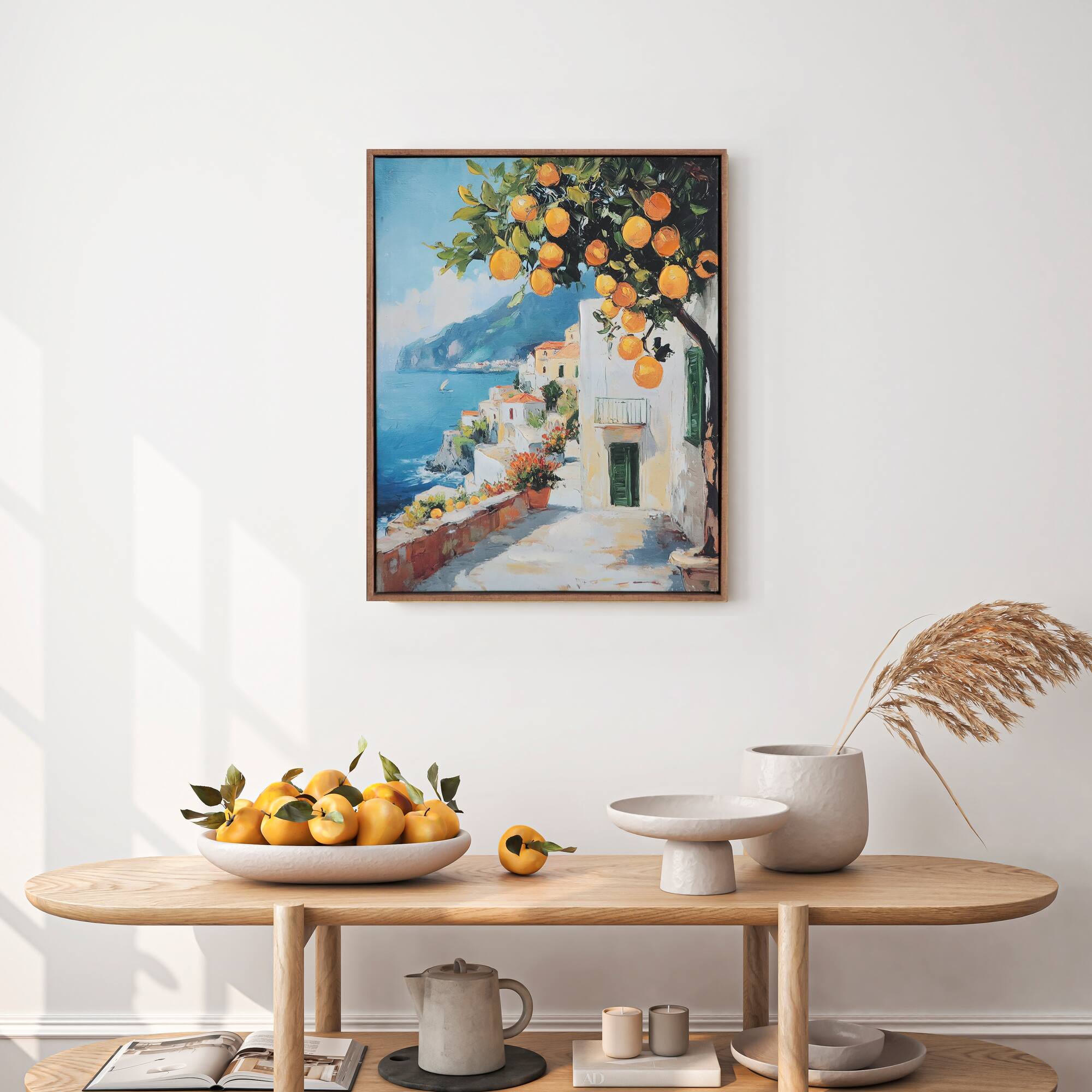 16" x 20" Coastal Terrace with Orange Tree Wall Art by Ashland®